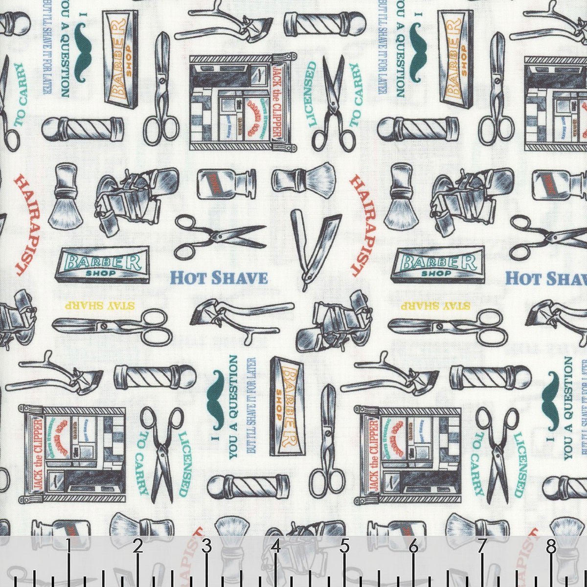Licensed to Carry Jack the Clipper Vanilla Yardage | SKU: D25285-VANILLA -D2585-VANILLA - Justin Fabric!