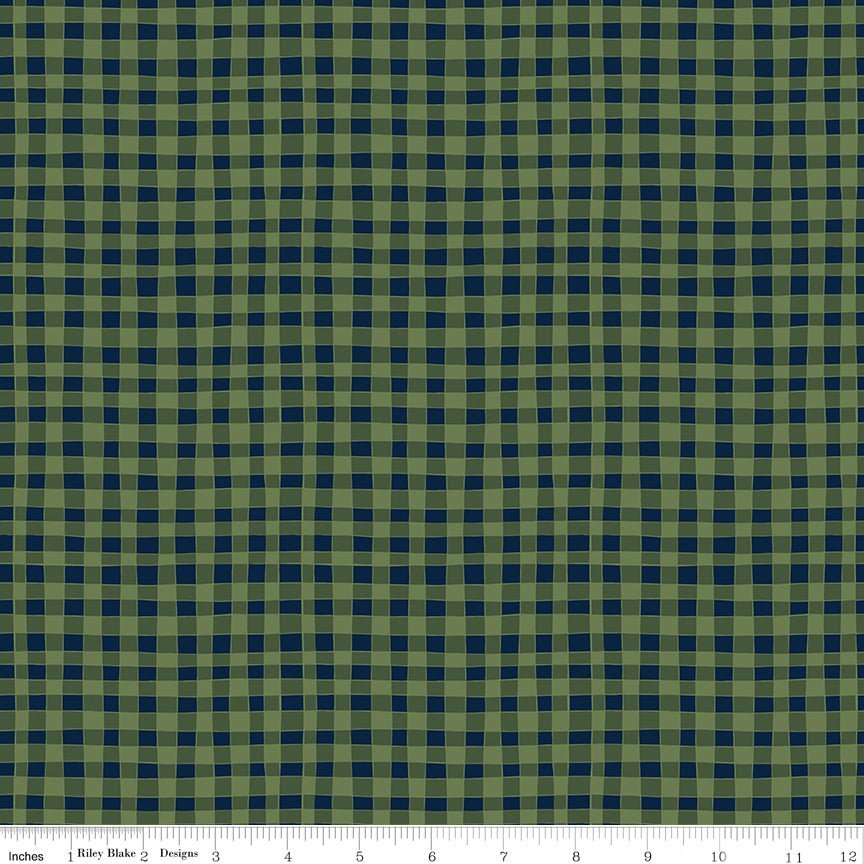 Love You S’more Gingham Olive Yardage | SKU: C12143-OLIVE -C12143-OLIVE - Justin Fabric!