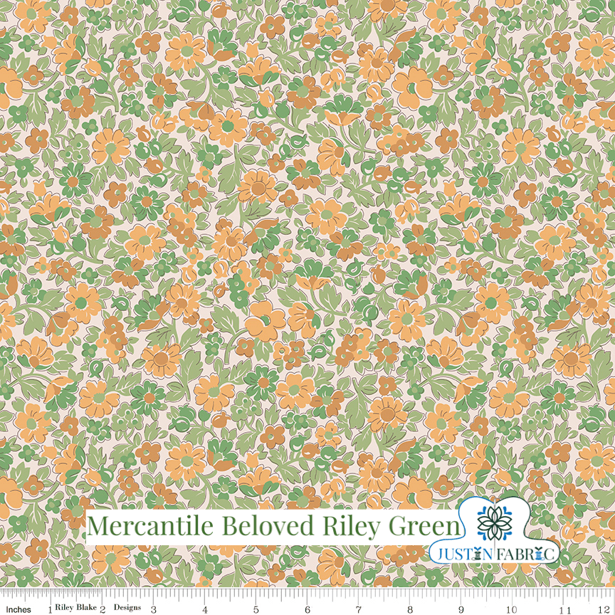 Mercantile Beloved Riley Green Yardage | SKU: C14383-RILEYGREEN Pre-order (December 2023) -C14383-RILEYGREEN - Justin Fabric!