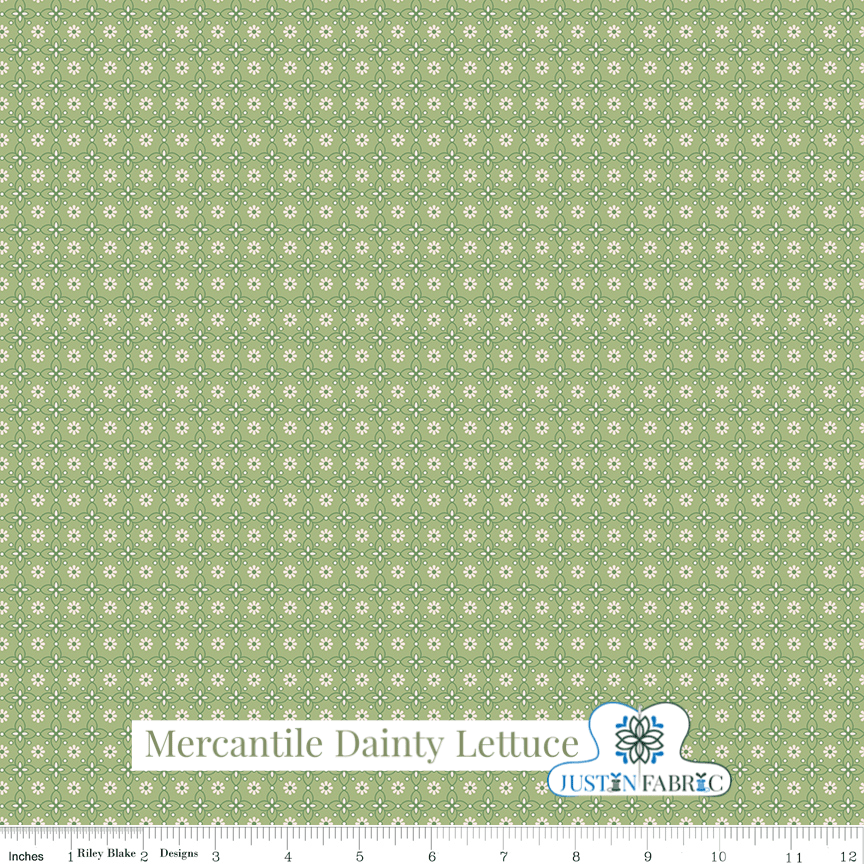 Mercantile Dainty Lettuce Yardage | SKU: C14385-LETTUCE Pre-order (December 2023) -C14385-LETTUCE - Justin Fabric!