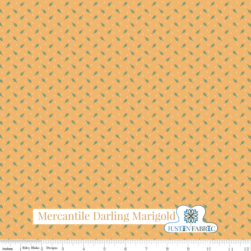 Mercantile Darling Marigold Yardage | SKU: C14386-MARIGOLD Pre-order (December 2023) -C14386-MARIGOLD - Justin Fabric!