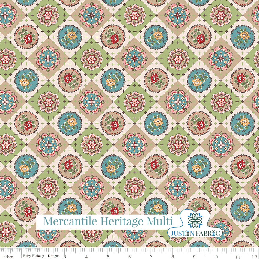 Mercantile Heritage Multi Yardage | SKU: C14381-MULTI Pre-order (December 2023) -C14381-MULTI - Justin Fabric!