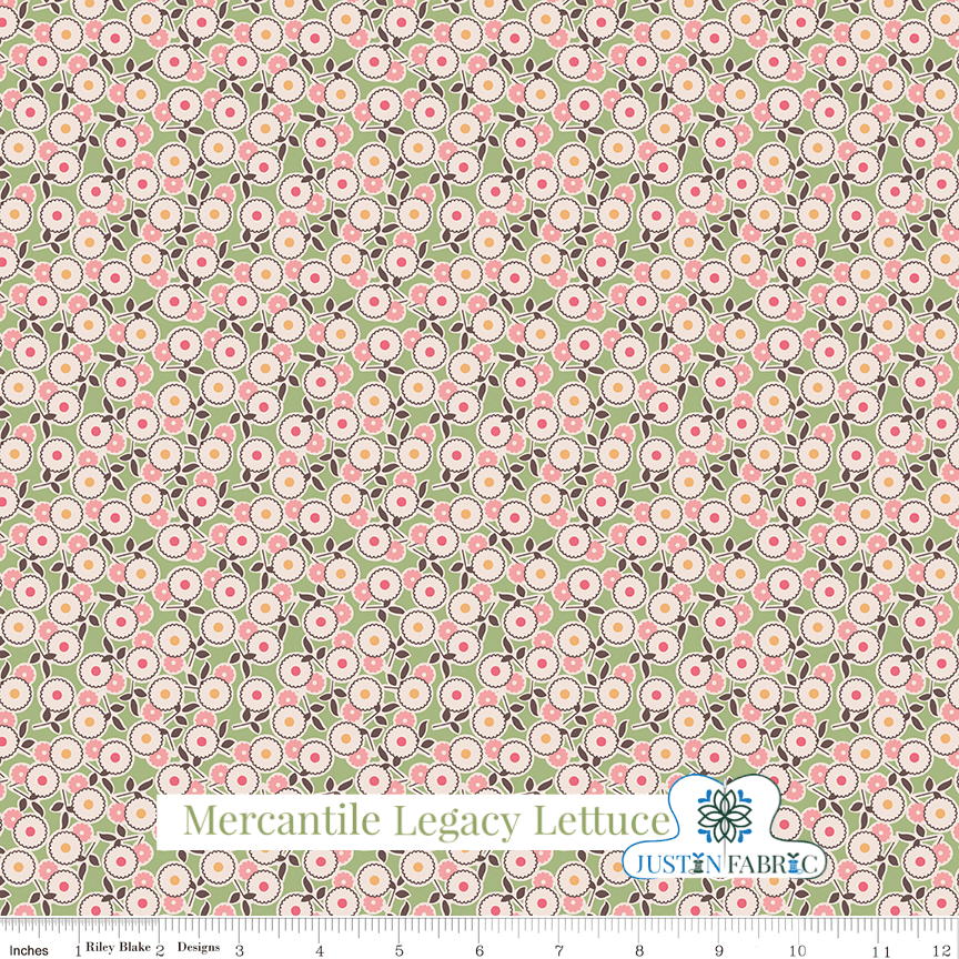 Mercantile Legacy Lettuce Yardage | SKU: C14384-LETTUCE Pre-order (December 2023) -C14384-LETTUCE - Justin Fabric!
