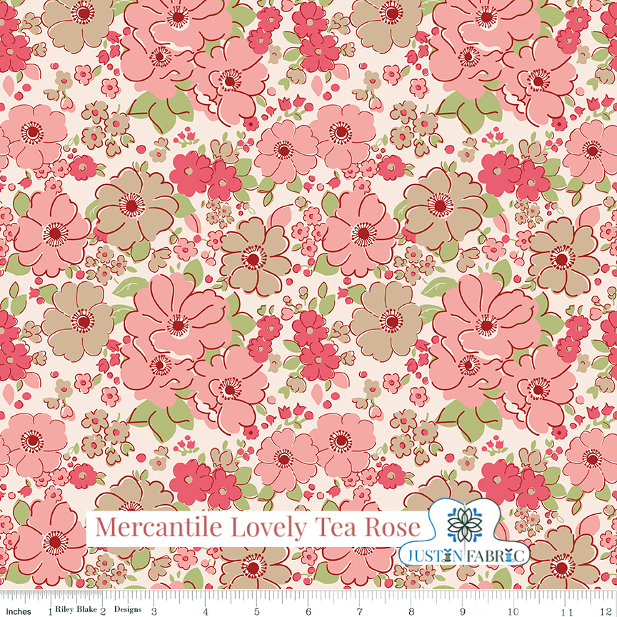 Mercantile Lovely Tea Rose by Lori Holt | Riley Blake Designs #C14380-TEAROSE