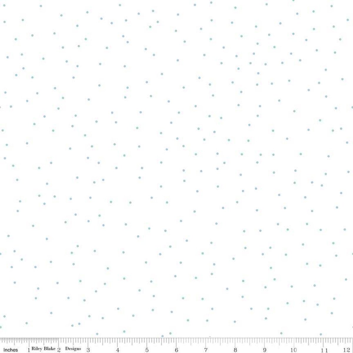 Pin Dot Aqua Yardage by Lori Holt for Riley Blake Designs -C705-AQUA-1 - Justin Fabric!