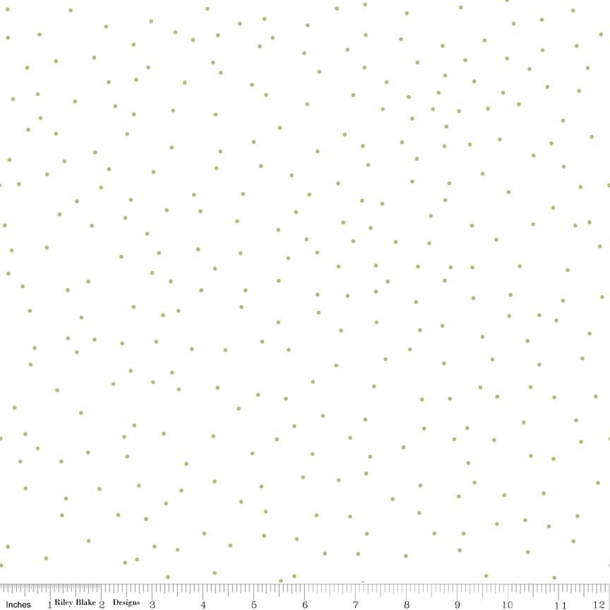 Pin Dot Green Yardage by Lori Holt | SKU: C705-GREEN -C705-GREEN - Justin Fabric!