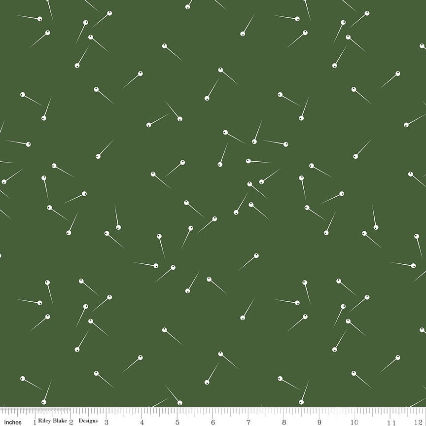 Pin Drop Hunter Green Basic Yardage | SKU: C615-HUNTER -C615-HUNTER - Justin Fabric!