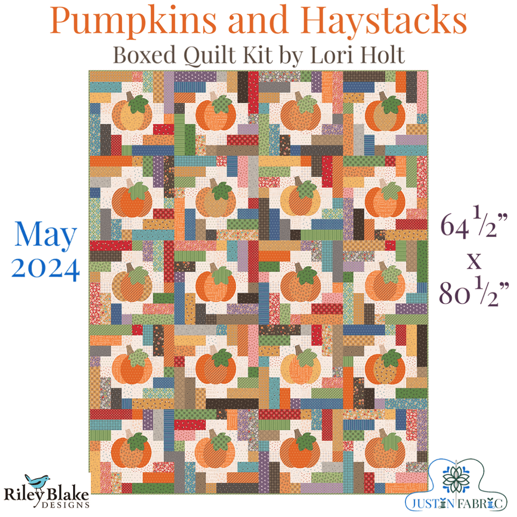 Pumpkins and Haystacks Boxed Quilt Kit by Lori Holt | Riley Blake Designs #KT-14650 Pre-order (April 2024) -KT-14650 - Justin Fabric!