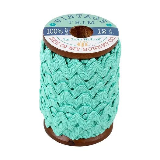 Sea Glass Large Vintage Trim 12 yard Spool by Lori Holt -STVT-2660 - Justin Fabric!