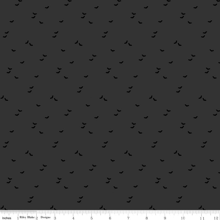 Seasonal Basics Bats Black-Christopher Thompson #C651-BLACK -C651-BLACK-FQ - Justin Fabric!