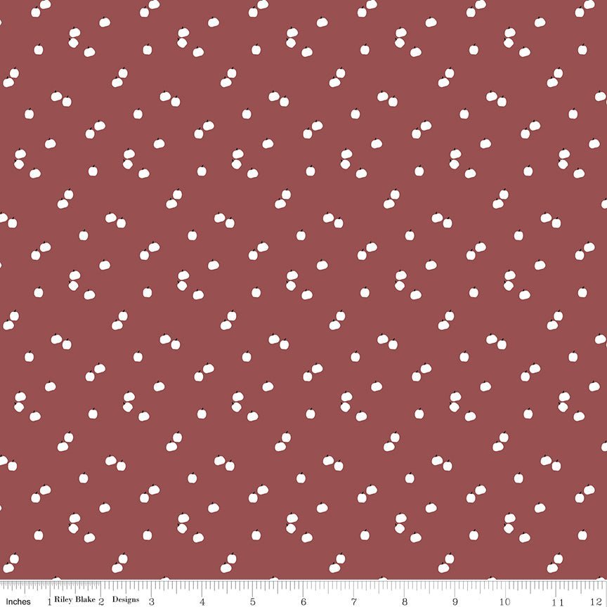 Seasonal Basics Pumpkins Marsala Yardage| SKU: C652-MARSALA -C652-MARSALA - Justin Fabric!
