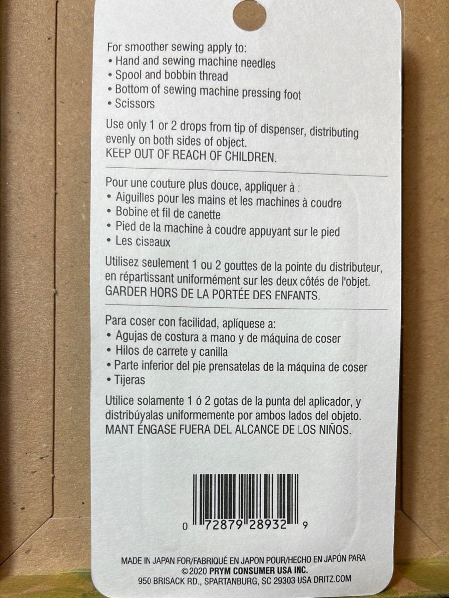 Sewer's Aid Lubricant -D945A - Justin Fabric!