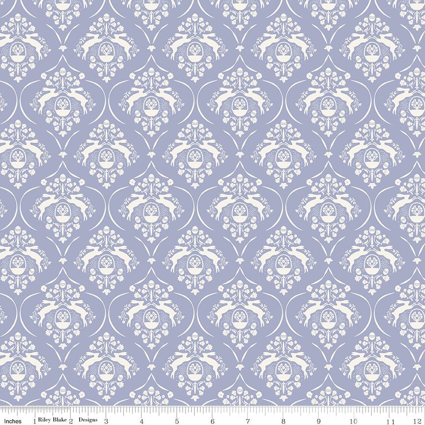 Springtime Damask Lilac Yardage | SKU: C12811-LILAC -C12811-LILAC - Justin Fabric!