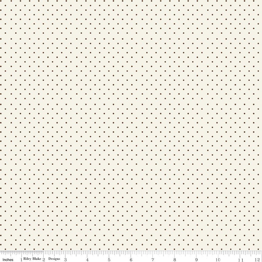 Springtime Dots Cream Yardage | SKU: C12816-CREAM -C12812-CREAM - Justin Fabric!