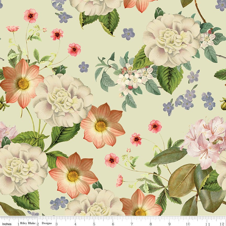 Springtime Main Fern Yardage | SKU: CD12810-FERN -CD12810-FERN-1/4 - Justin Fabric!