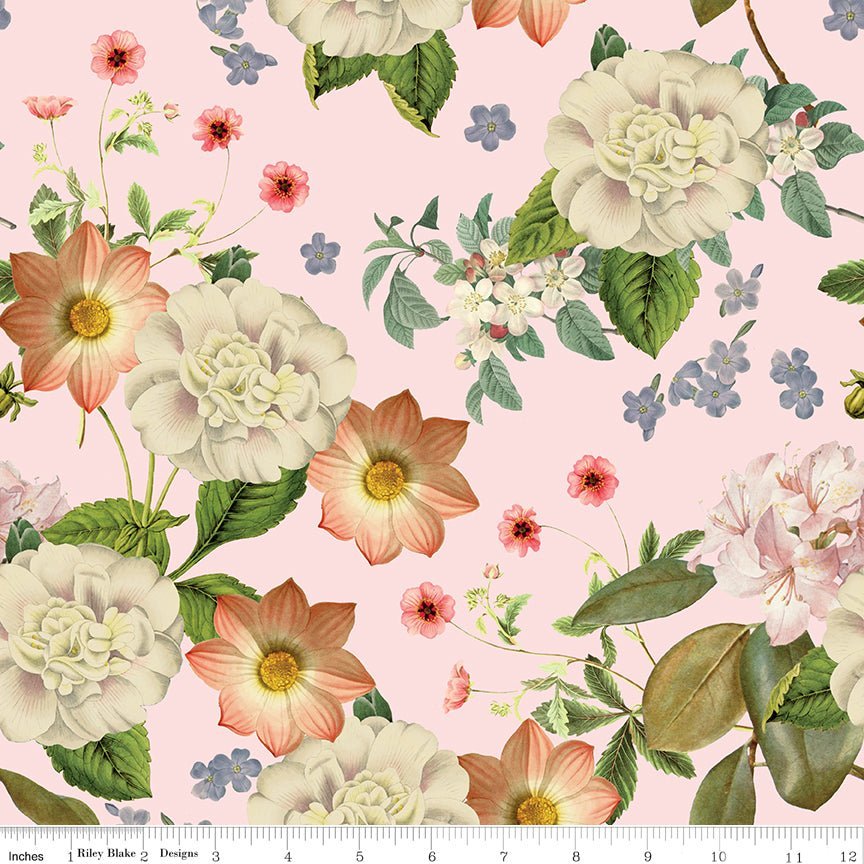 Springtime Main Pink | SKU: CD12810-PINK -CD12810-PINK - Justin Fabric!