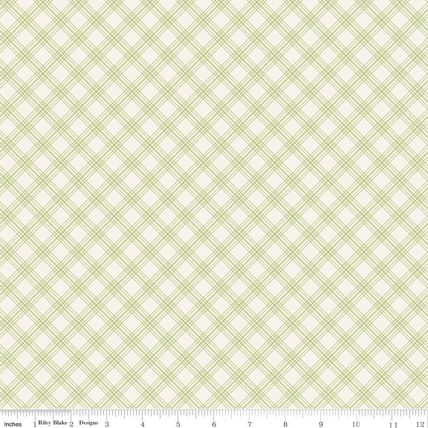 Springtime Plaid Fern Yardage | SKU: C12815-FERN -C12815-FERN - Justin Fabric!