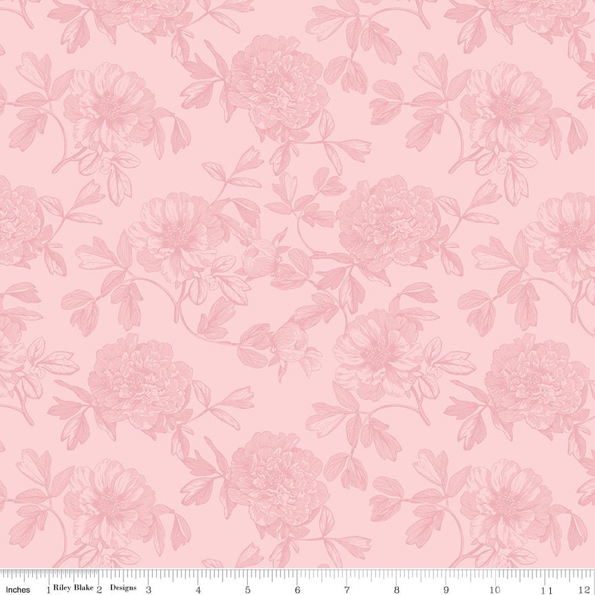 Springtime Tonal Pink Yardage by My Minds Eye for Riley Blake Designs -C12814-PINK-1 - Justin Fabric!