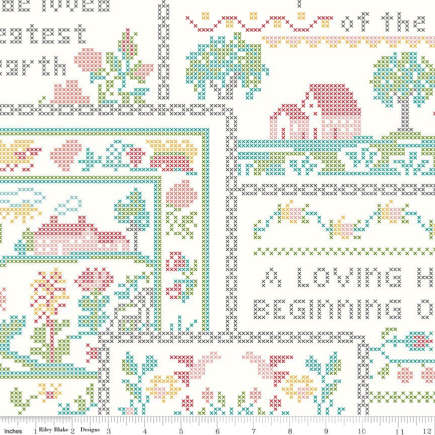 Stitch Big Stitch Cloud Yardage by Lori Holt for Riley Blake Designs -C10938-CLOUD-1 - Justin Fabric!