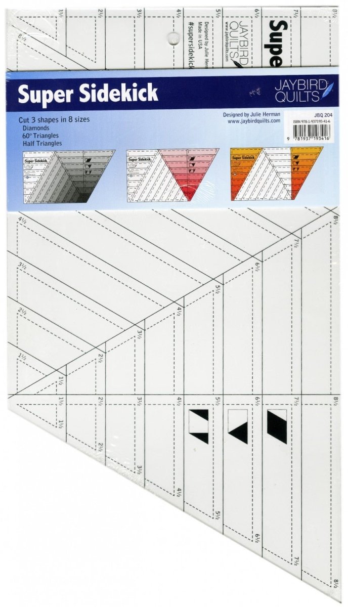 Super Sidekick Ruler by Jaybird Quilts -JBQ204 - Justin Fabric!
