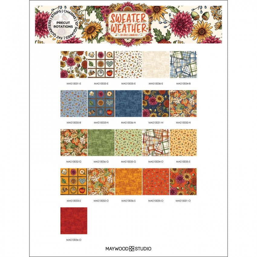 Sweater Weather Fat Quarter Bundle-Maywood Studio-21 pieces -FQ-MASSWW - Justin Fabric!