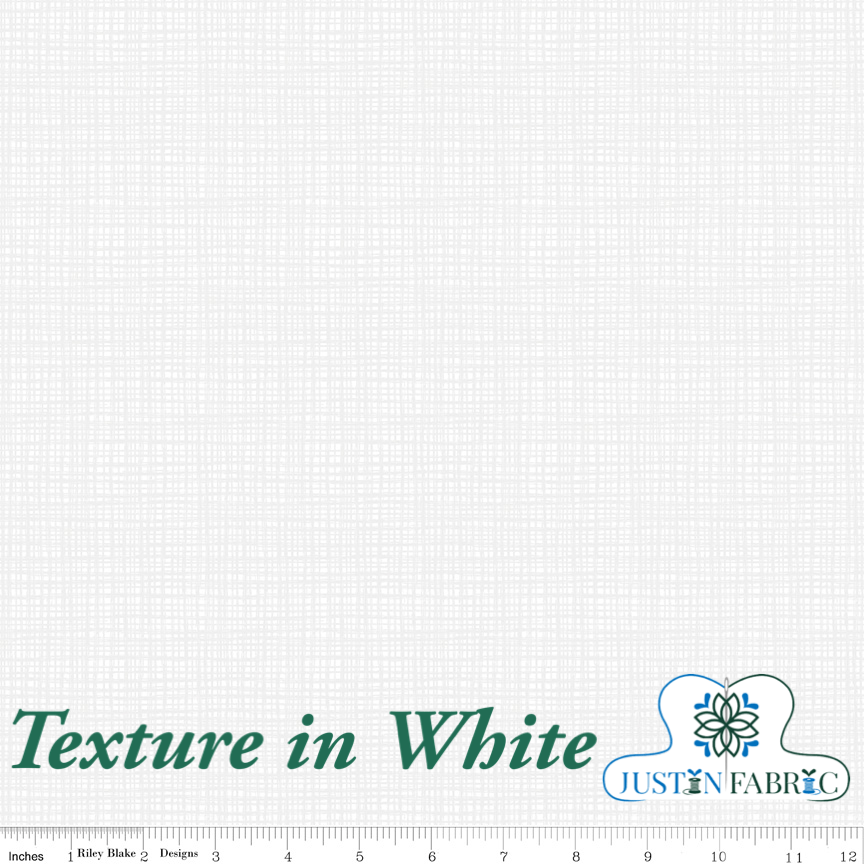 Texture White Basic by Sandy Gervais for Riley Blake Designs -C610-WHITE-1 - Justin Fabric!