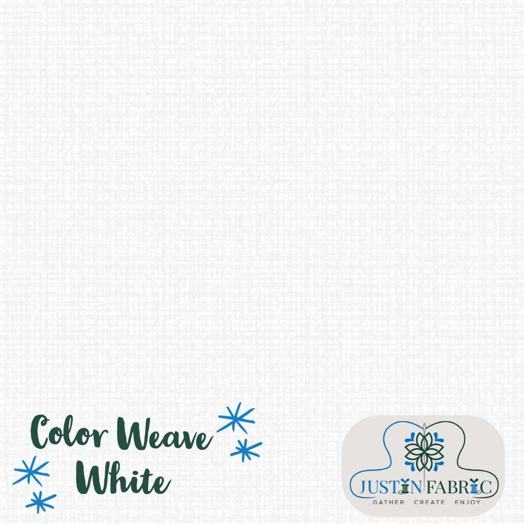 Color Weave White Yardage by Contempo Studio | Benartex 6068-09 -6068-09 - Justin Fabric!