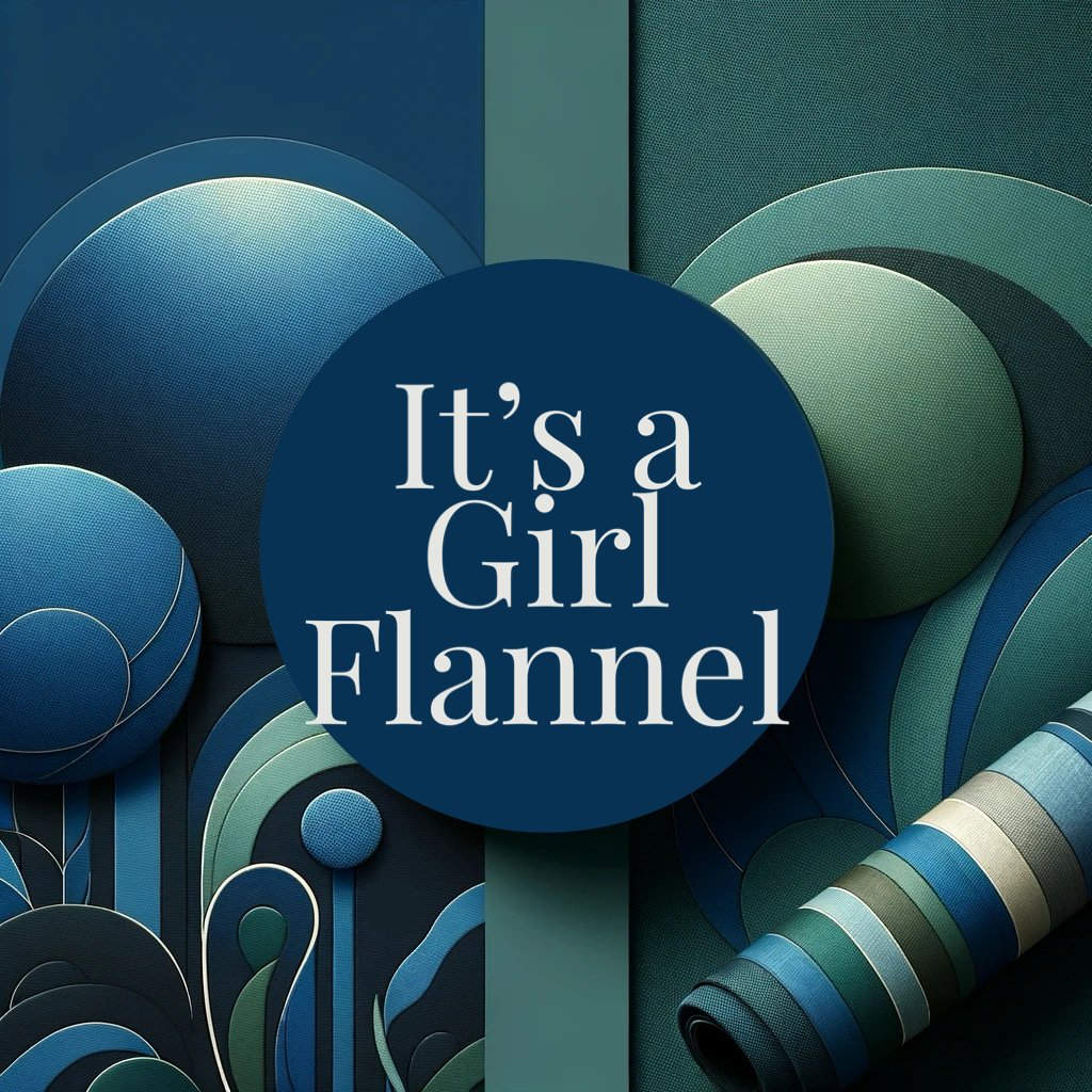 It's a Girl Flannel - Justin Fabric