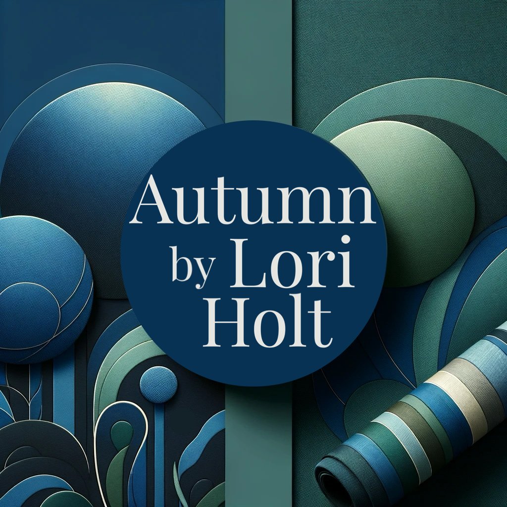 A rich collection of autumn-themed fabrics with motifs of leaves, pumpkins, and harvest hues by Lori Holt - Autumn Collection