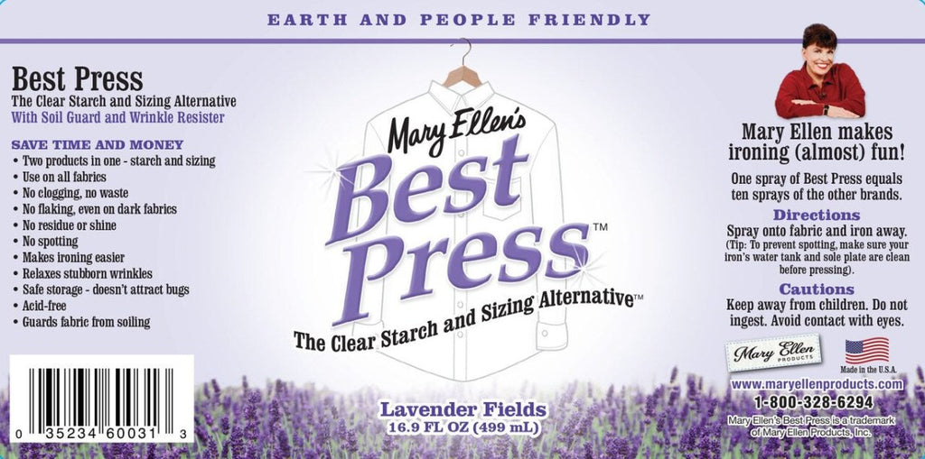 Mary Ellen's Best Press Lavender Fields 16.9 oz label 
