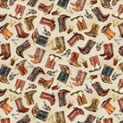 Yellowstone Cowboy Boots Ecru Yardage | Benartex