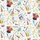 Musical Instruments White by Andi Metz | Benartex
