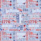 Faith, Family, Freedom Words of Glory Blue Patriotic Yardage by Nicole DeCamp | Benartex