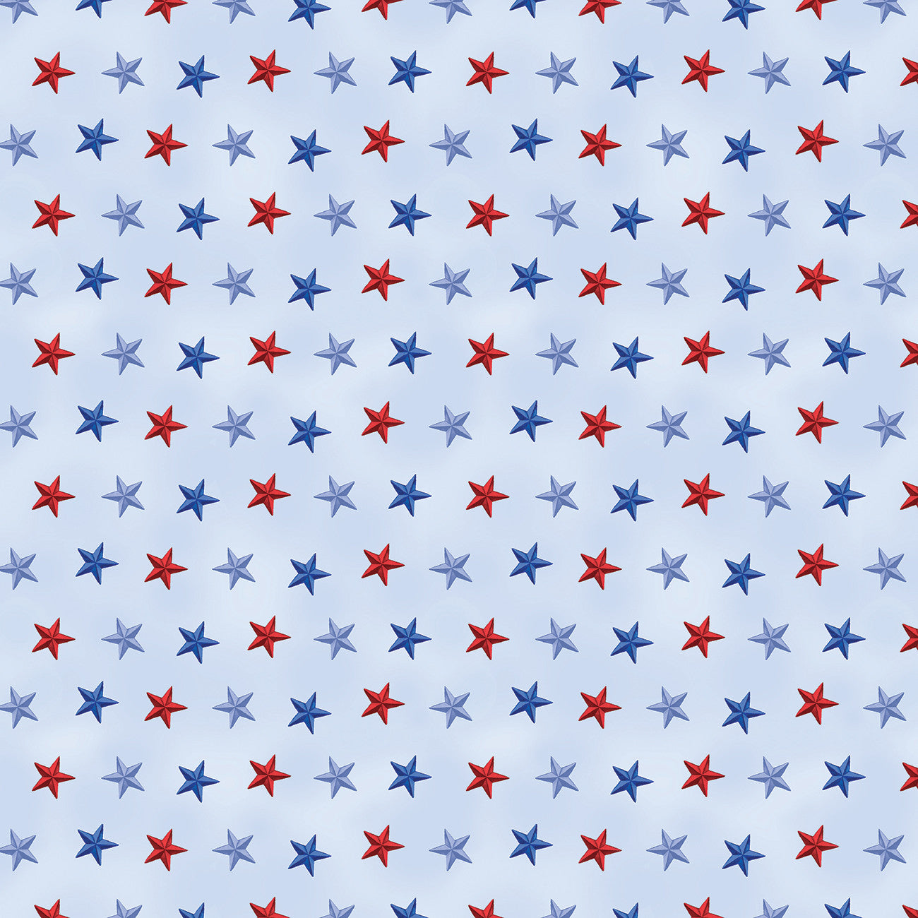 Faith, Family, Freedom Stars of Freedom Light Blue Patriotic Yardage by Nicole DeCamp | Benartex