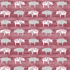 Chalk Barn Pretty Pigs Red Yardage by Shannon Roberts | Benartex