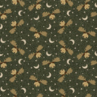 A Moose in the Woods Moose Moon and Stars Green Yardage by Cheryl Haynes | Benartex