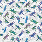 On Dragonfly Wings Large Dragonfly Grey Yardage by Ann Lauer | Benartex