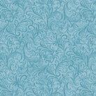 Blessed Nest Chalk Scroll Turquoise Yardage by Shannon Roberts | Benartex