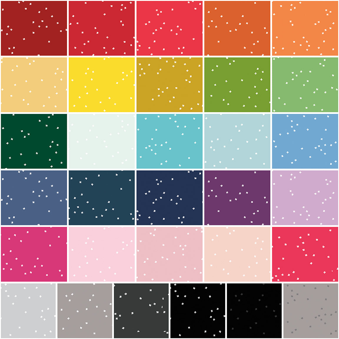 Blossom Fat Quarter Bundle by Christopher Thompson 31 pcs | Riley Blake Designs blocked colors