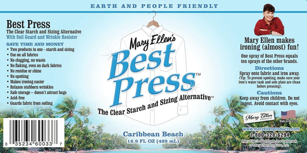 Mary Ellen's Best Press Caribbean Beach 16.9oz entire label 