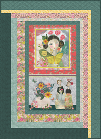 Portrait of a Lady Quilt Kit by Lisa Swenson Ruble featuring Beautiful Life by Kelly Rae Roberts | Benartex
