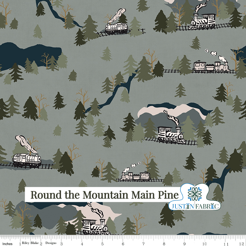 Round the Mountain Main Pine End of Bolt by Casey Cometti| Riley Blake Designs