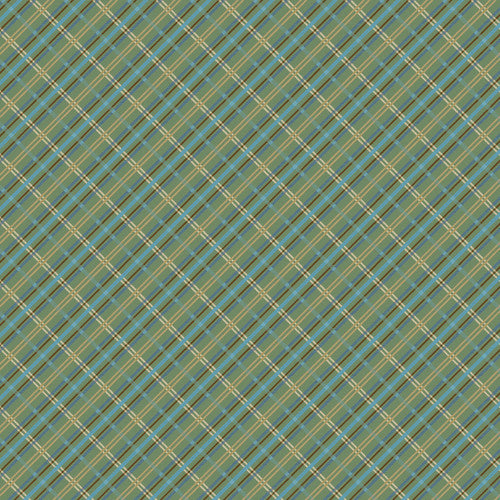 Enchanted Forest Enchanted Plaid Green by Andi Metz | Benartex