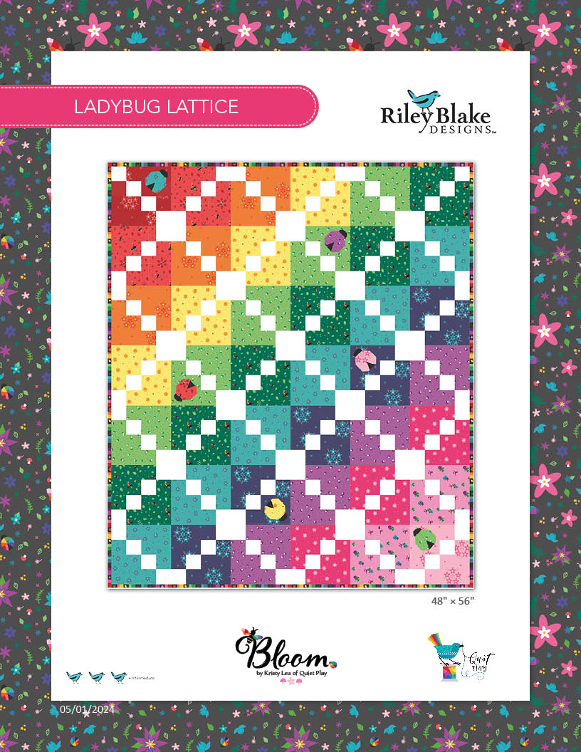 Ladybug Lattice Quilt Pattern featuring Bloom from Kristy Lea - Free PDF from Riley Blake Designs