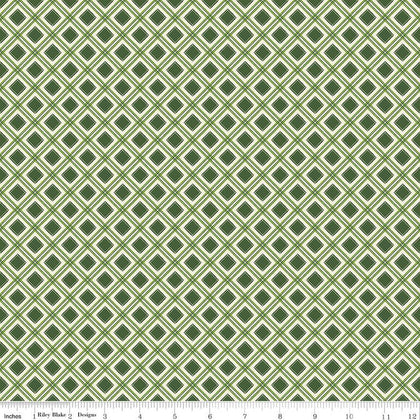 Yuletide Forest Plaid Green Yardage by Katherine Lenius | Riley Blake Designs