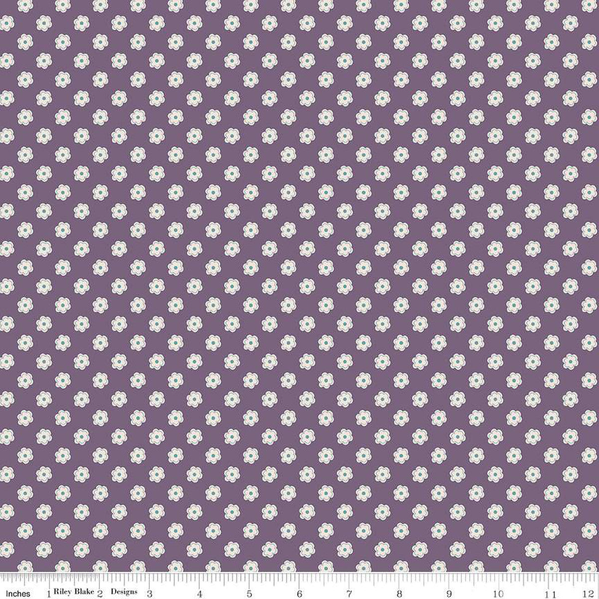 Bee Dots Verona Plum by Lori Holt | Riley Blake Designs #C14165-PLUM