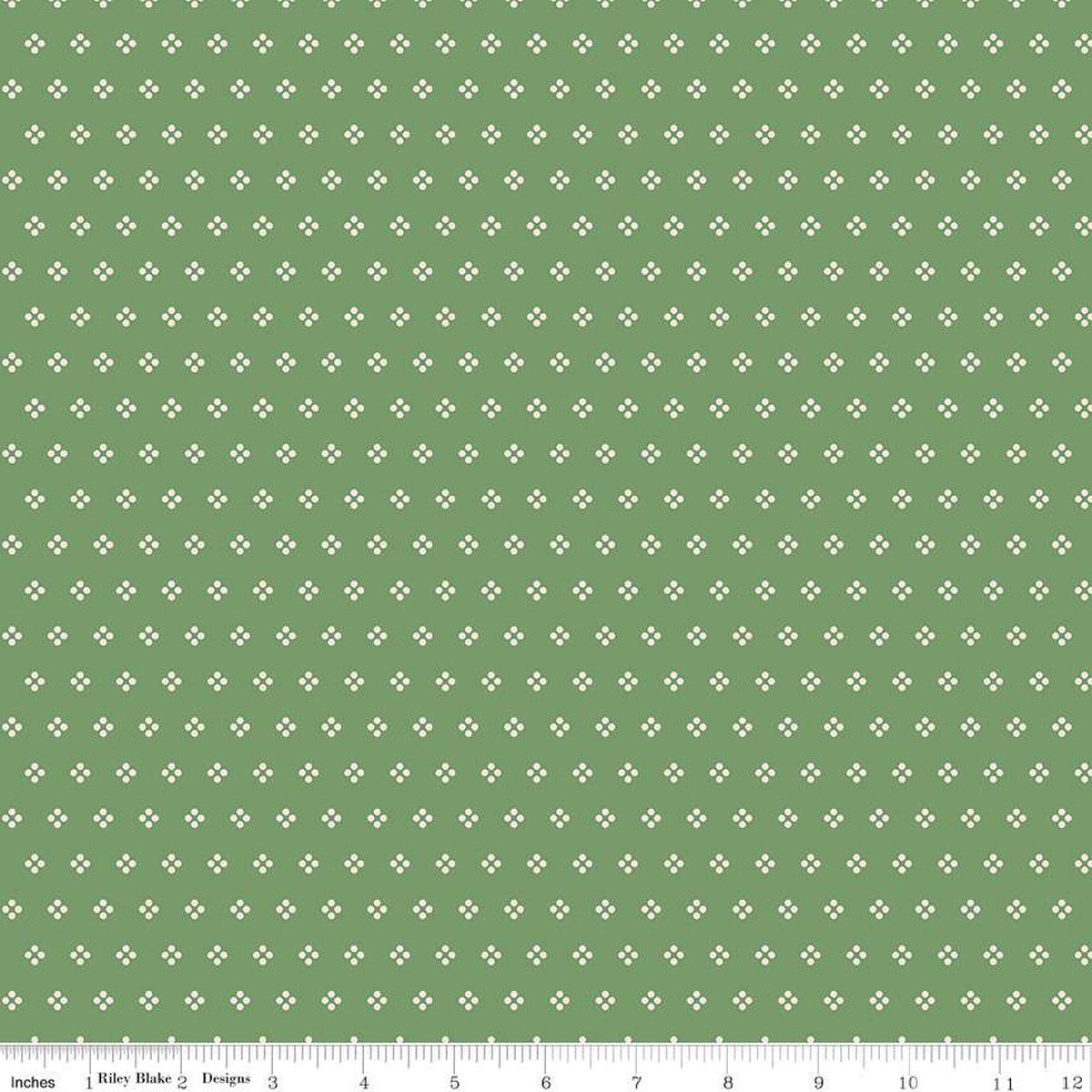 Bee Dots Paula Basil by Lori Holt | Riley Blake Designs #C14167-BASIL