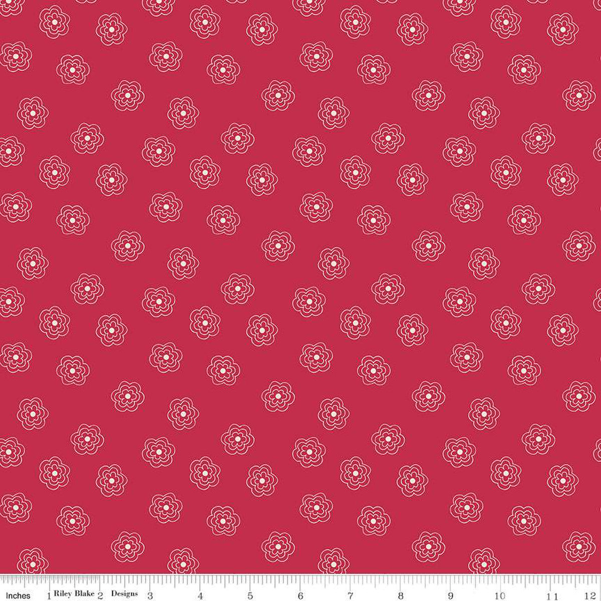 Bee Dots Rose Berry by Lori Holt | Riley Blake Designs #C14180-BERRY