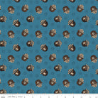 Only You Smokey Toss Cadet Cotton Licensed Yardage | Riley Blake Designs - Smokey Bear tossed on cadet blue background