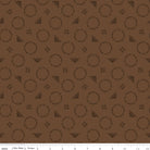 Only You Text Toss Brown Cotton Licensed Yardage | Riley Blake Designs - Scattered Smokey Bear hats and text